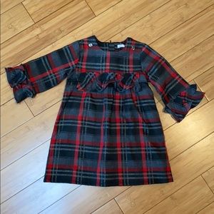 Duex par Deux toddler plaid dress with ruffles
